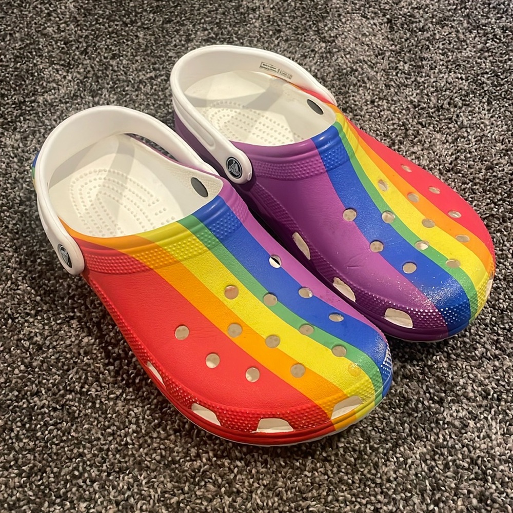 Rainbow crocs